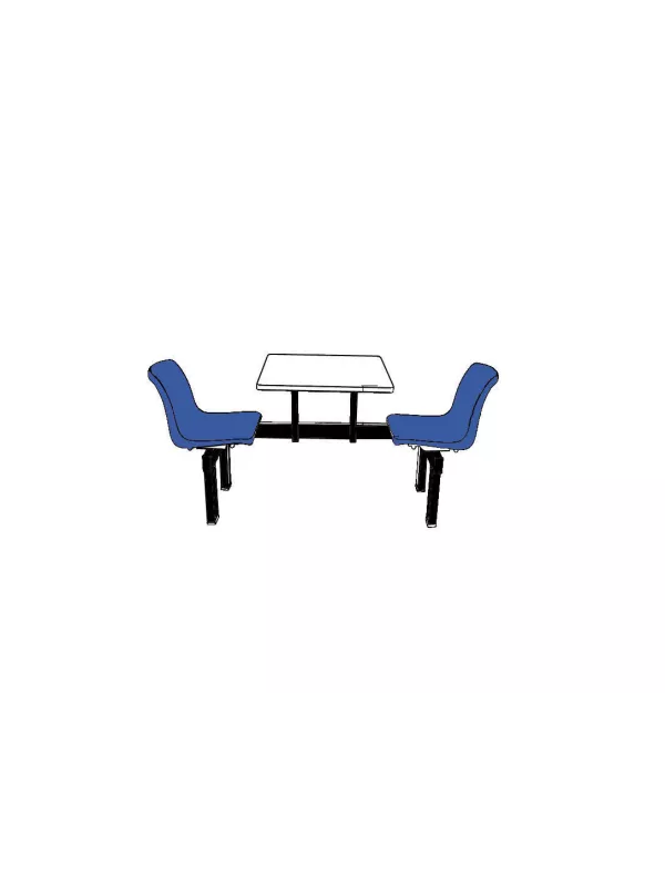 GPC Canteen Furniture 2 Seater Canteen Table - Access 1 Way